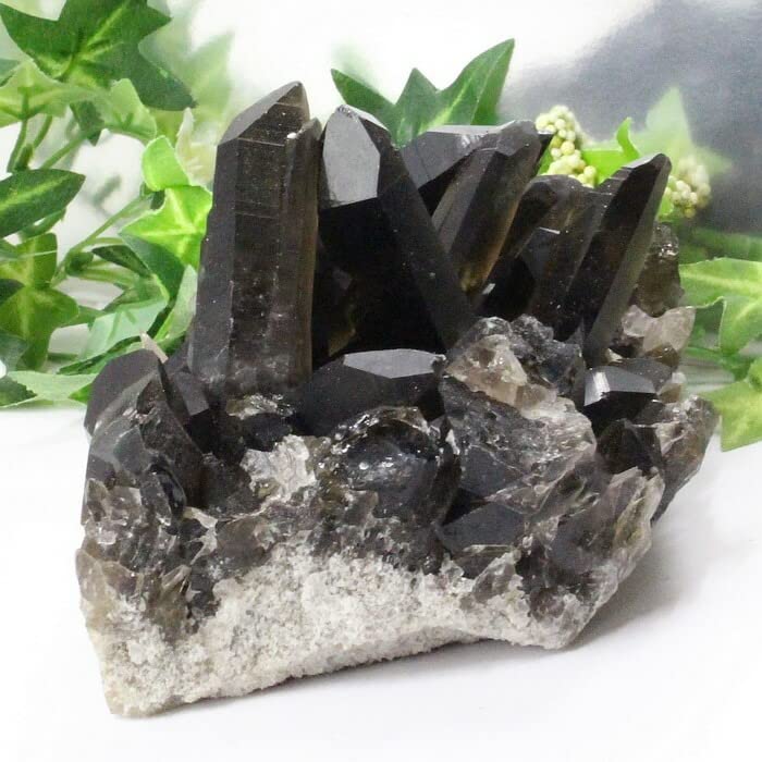 Amazon.co.jp: モリオン クラスター 黒水晶 Morion 原石 石 鉱石 ラフ