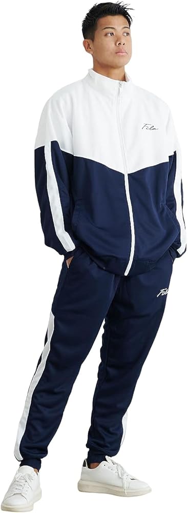 Amazon | FILA WEB限定 筆記体刺繍 配色切替 ビックシルエット