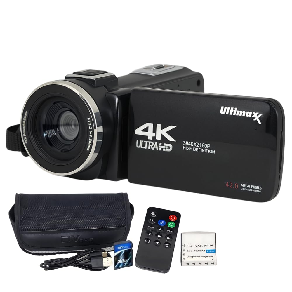 Amazon.com : Ultimaxx 4K Camera Camcorder 42MP Video Recorder