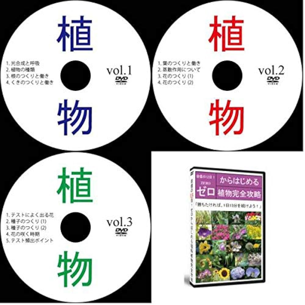 Amazon | 中学受験理科植物完全攻略DVD全3枚 | 小学校教育 | PCソフト
