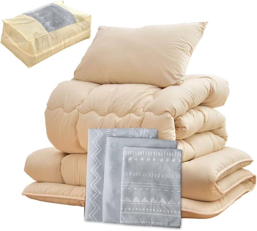 Amazon｜タンスのゲン 布団セット シングル 7点セット【高密度固綿 三