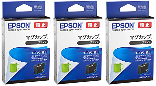 Amazon.co.jp: EPSON 純正インク MUG-BK マグカップ ブラック 3本