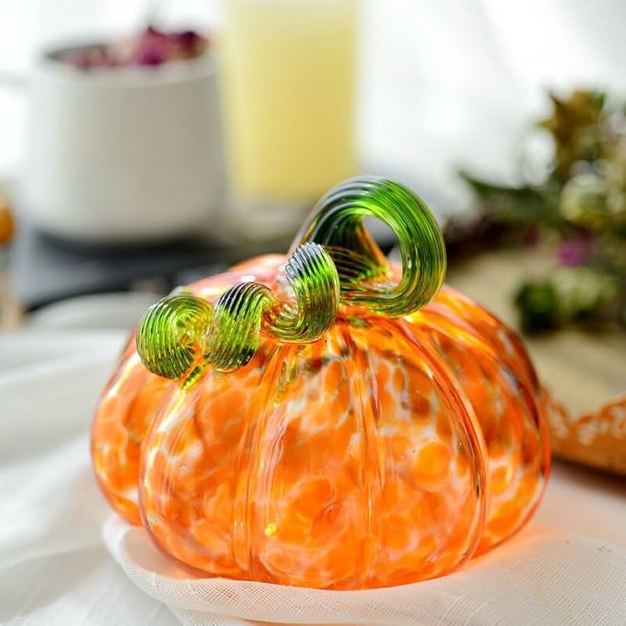 Amazon.co.jp: 手作りガラス飾りカボチャリビングルーム家の装飾ガラス
