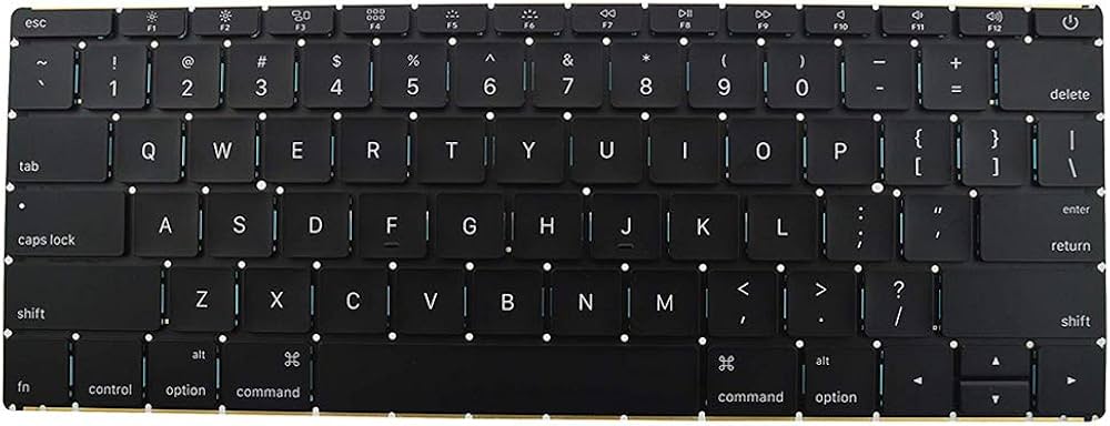 Amazon | Padarsey 交換用USレイアウトキーボード ブラック MacBook 12