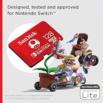 SanDisk 128GB microSDXC Card, Licensed for Nintendo Switch