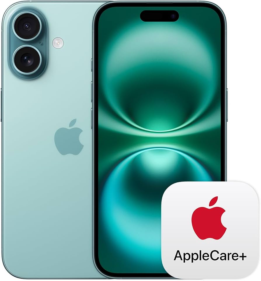 Amazon | Apple iPhone 16 (256 GB) - ティール + 2年延長 AppleCare+