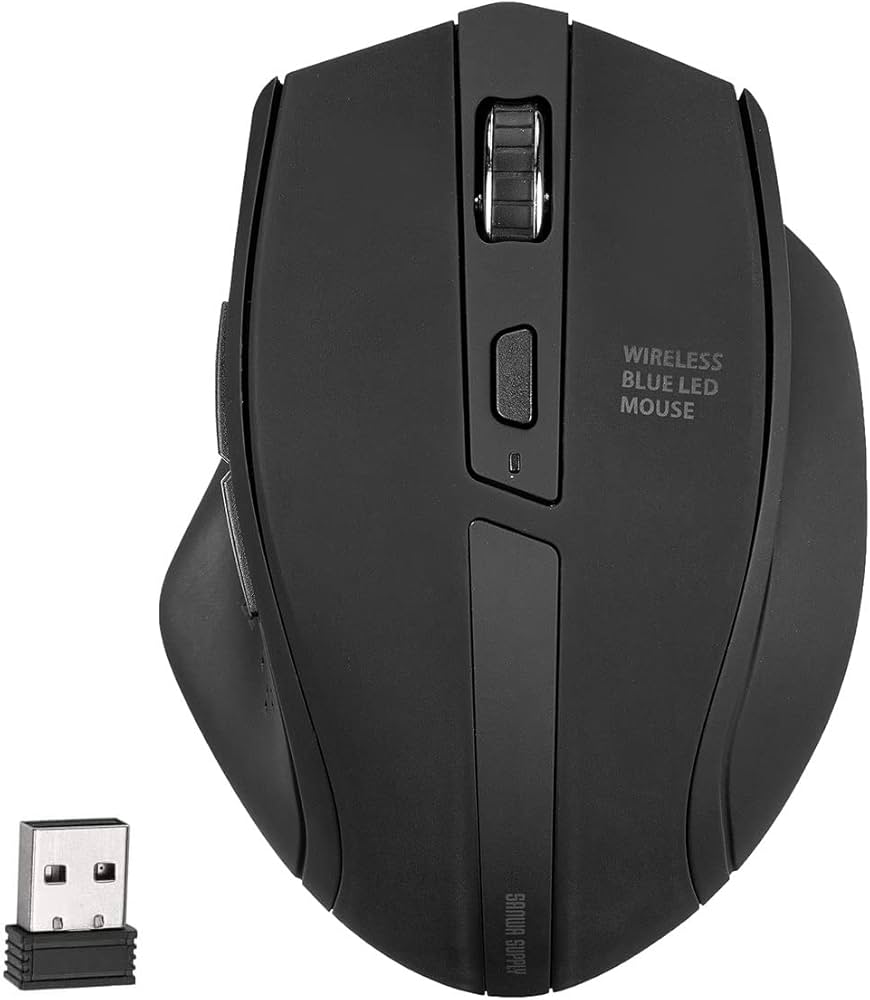 Amazon | サンワダイレクト ワイヤレスマウス 静音 5ボタン 中型