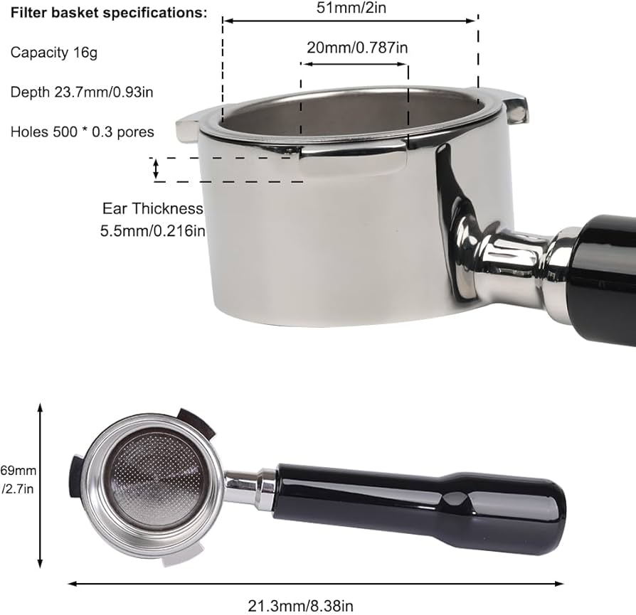 Amazon.co.jp: 51mm ボトムレス ポルタフィルター 3 イヤー、デロンギ