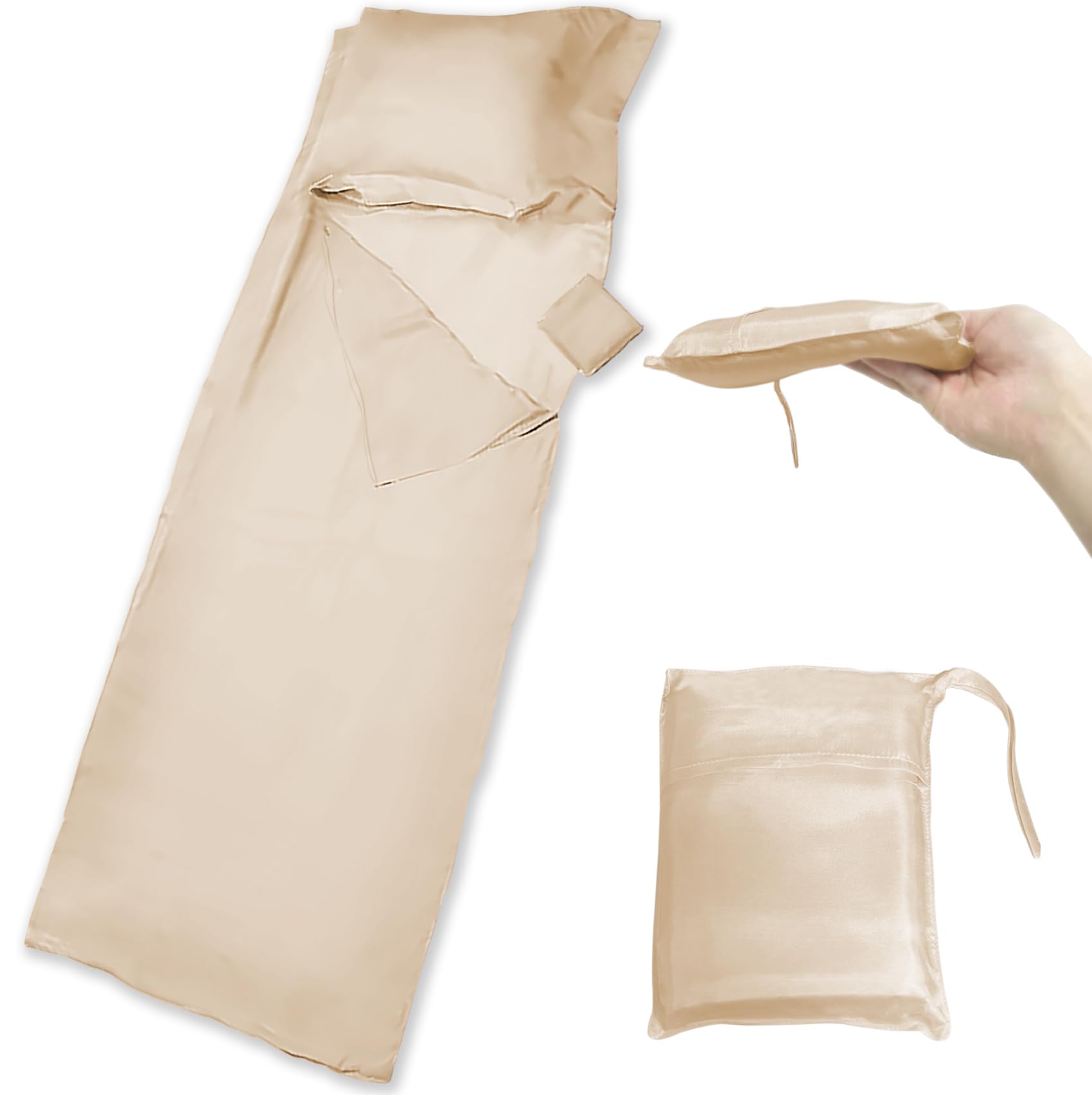 Amazon | SUKUMOPRO 天然シルク製 インナーシュラフ 寝袋 シーツ A6