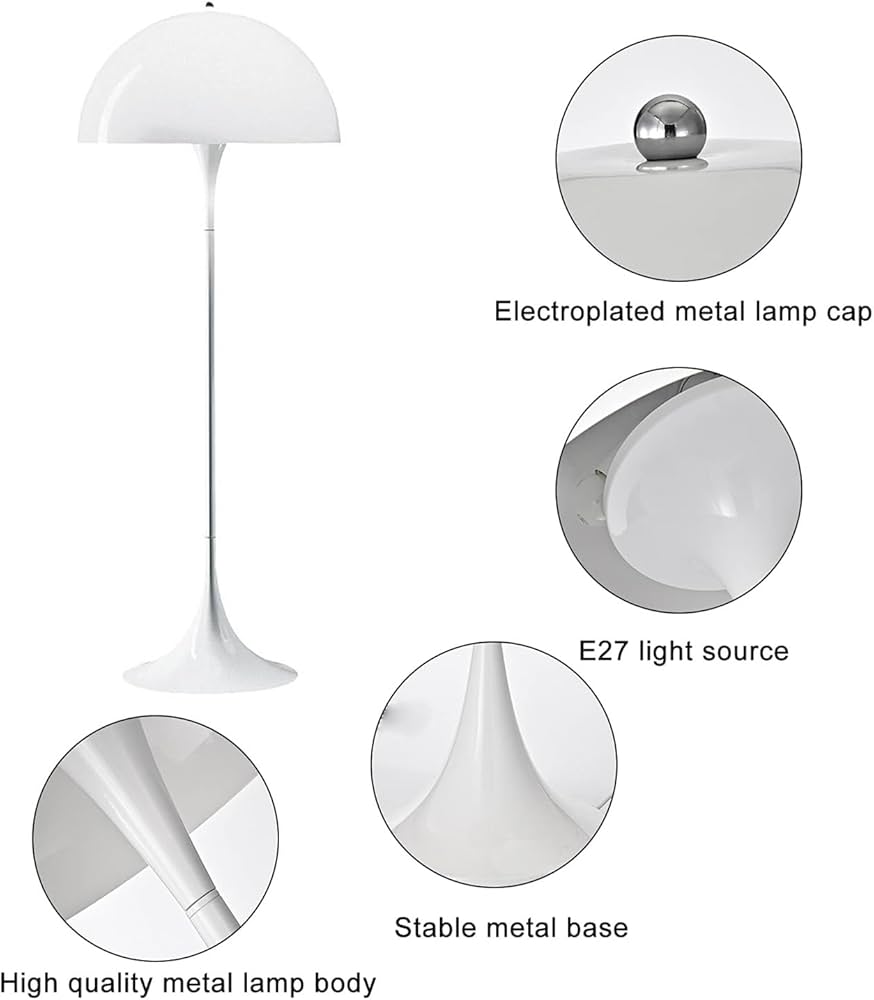 Amazon.co.jp : 3色温度のキノコモダンフロアランプ、寝室用ラウンド