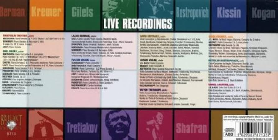 Russian Legends (Kissin, Gilels, Kremer, Kogan) [100 CD Box] by