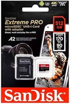 SanDisk 512GB Extreme Pro Class 10 Micro SD Card for Samsung Phone