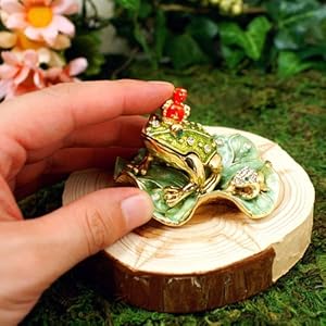 Amazon.co.jp: [ピィアース] PIEARTH ジュエリーボックス 王冠カエル