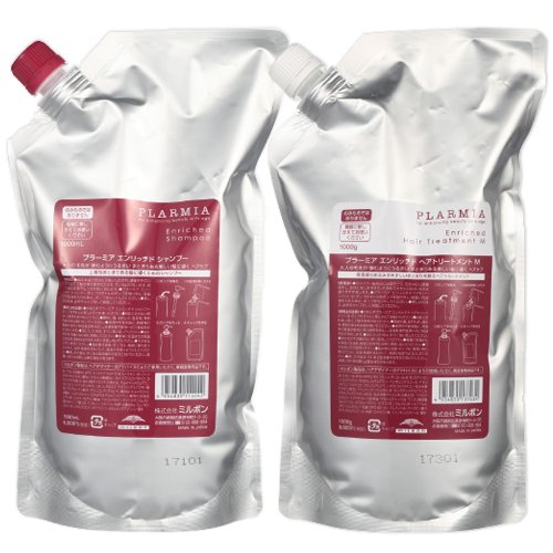 Amazon.co.jp: ミルボン プラーミア エンリッチド シャンプー 1000mL +