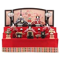 Amazon | 雛人形 ひな人形 雛 三段飾り 五人飾り 琳野作 御雛 h243-aka