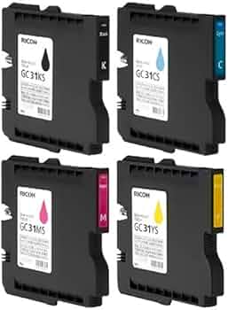 Amazon.co.jp: RICOH 純正インク GXカートリッジ GC31S 4色セット