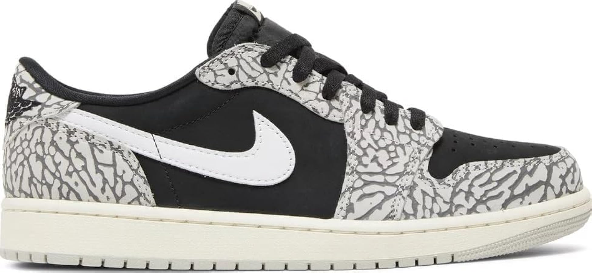 Amazon.com | Men's Jordan 1 Retro Low OG Black Cement Blk//Grey
