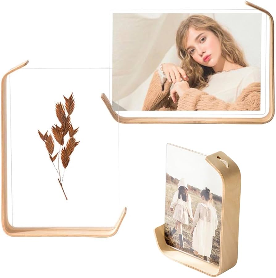 Amazon.co.jp: Ailunate フォトフレーム 写真立て 木製 両面 おしゃれ