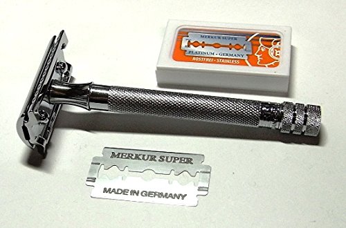 Amazon.co.jp: メルクールMERKUR(独)安全器23C両刃ホルダー替刃11枚付