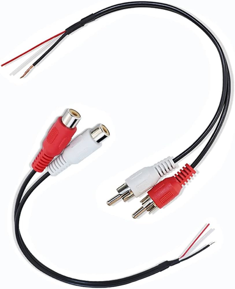 Amazon | rgzhihuifz 2個パック 6インチ RCAメス-スピーカーワイヤー