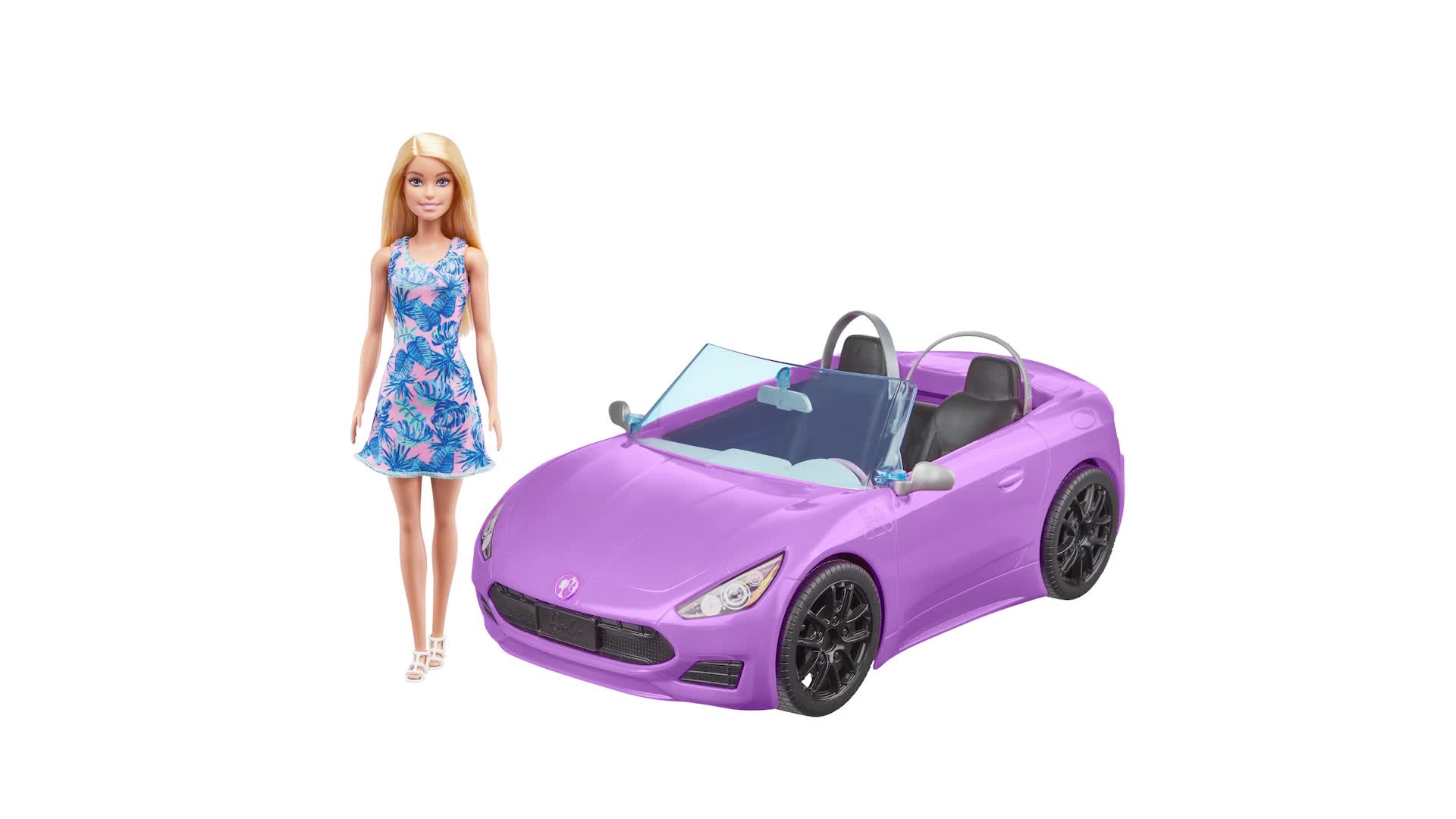 Amazon.co.jp: バービー(Barbie) かわいいパープルのクルマ 【ドール