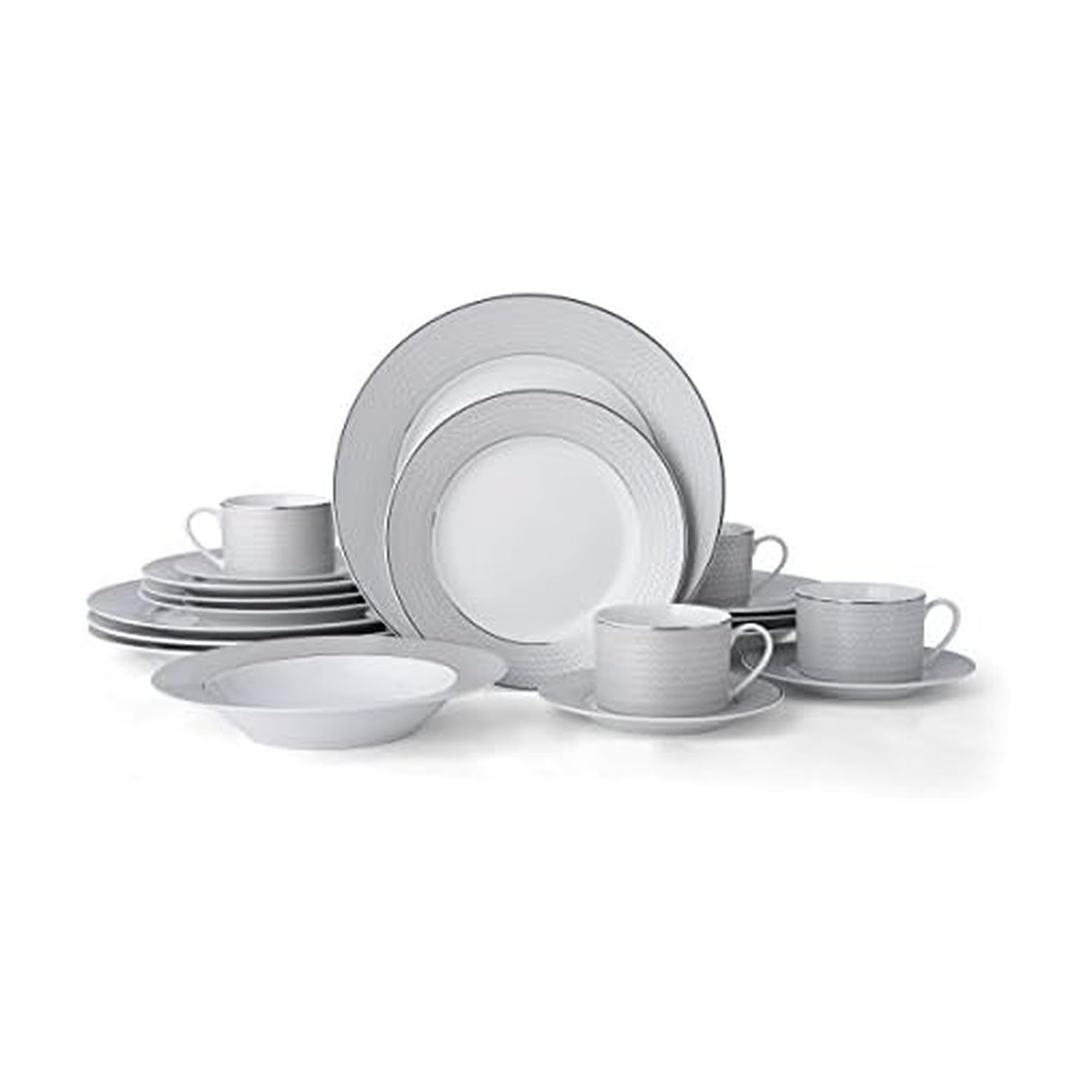 Amazon.com | Mikasa Dinnerware Set, Grey: Dinnerware Sets