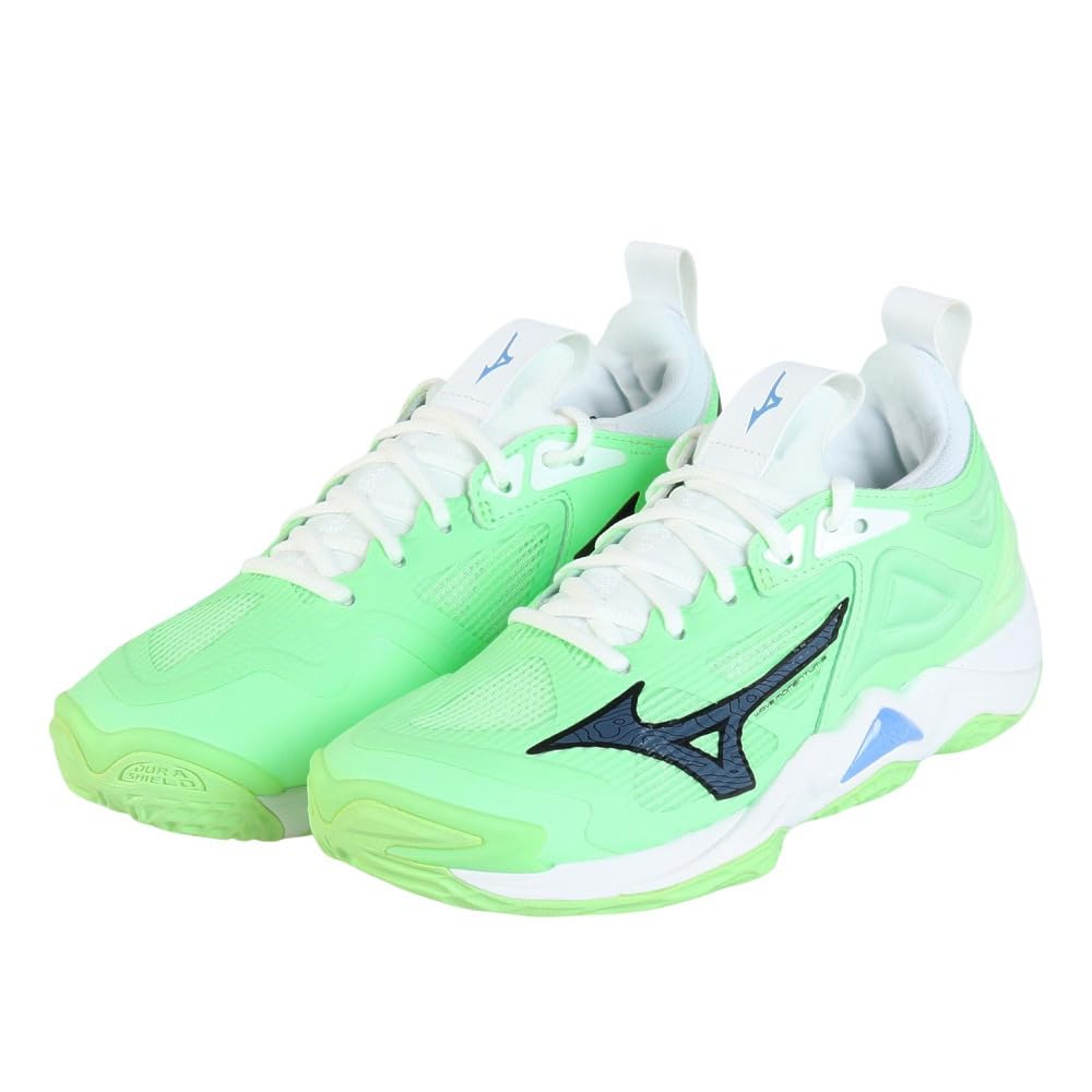 Amazon.co.jp: MIZUNO WAVE MOMENTUM 3 グリーン×ブラック×ブルー 27.5