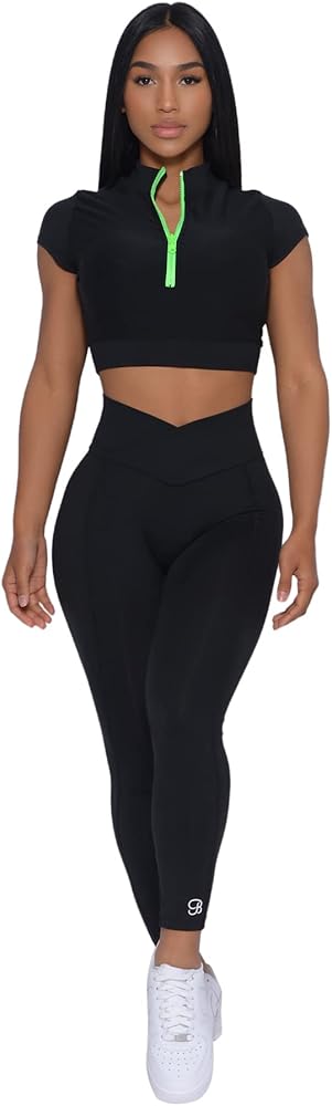 Bombshell Sportswear High Waist Brazilian 7/8 Leggings (as1, Alpha