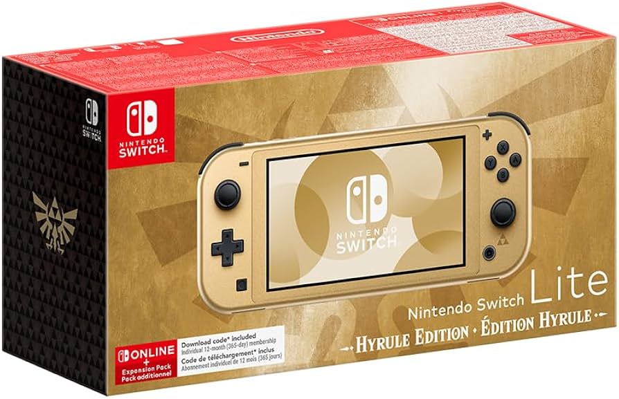 Nintendo Switch Lite: Hyrule Edition + 12 Months NSO : Amazon.co
