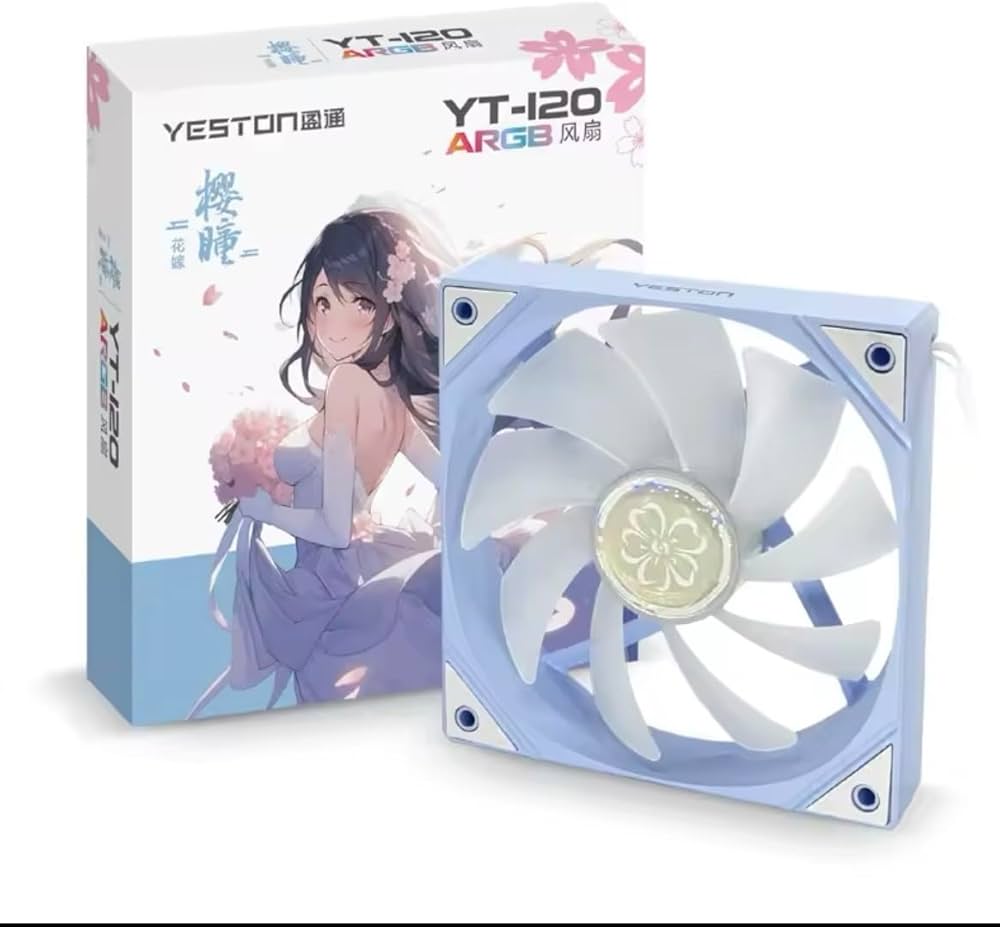 Amazon.co.jp: YESTON YT-120 ARGBケースファン, 120mm, 800-1800RPM