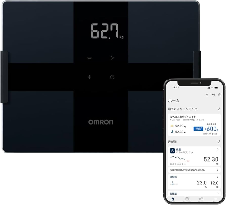 Amazon | オムロン 体重 体組成計 カラダスキャン ブラック KRD-503T