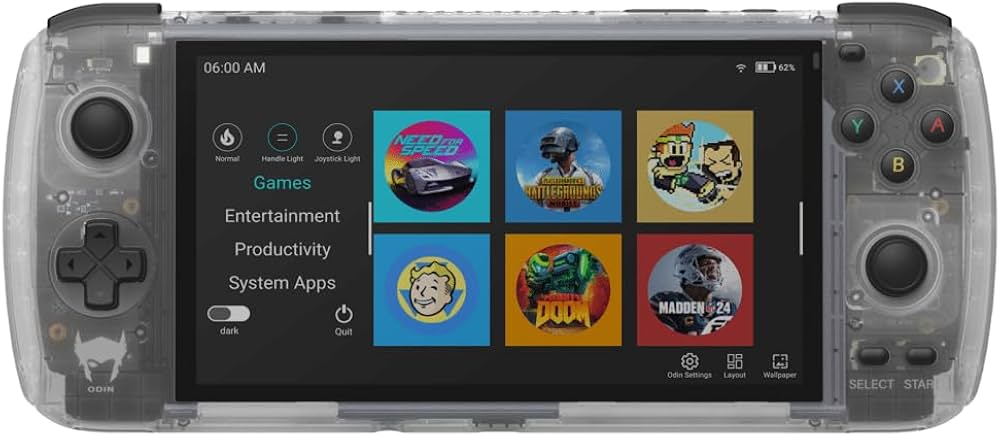 AYN Odin Pro, handheld game console with Qualcomm Snapdragon SD845