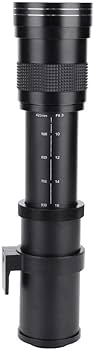 Amazon | 望遠レンズ、420-800mm F/8.3-16望遠レンズDSLRカメラ用手動