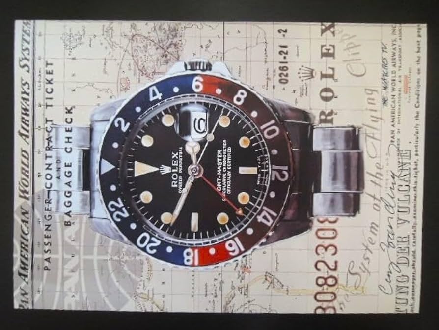 Amazon.co.jp: A4 額付き ポスター 時計 ロレックスアート GMTマスター