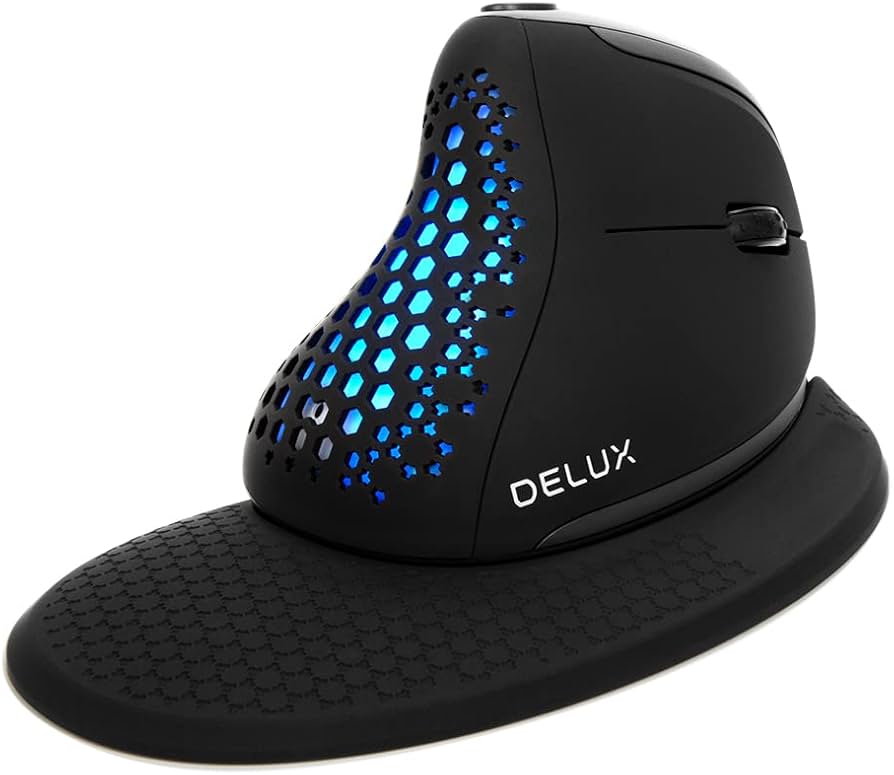 Amazon | DELUX Seeker エルゴノミクスマウス 無線、OLEDスクリーン、6