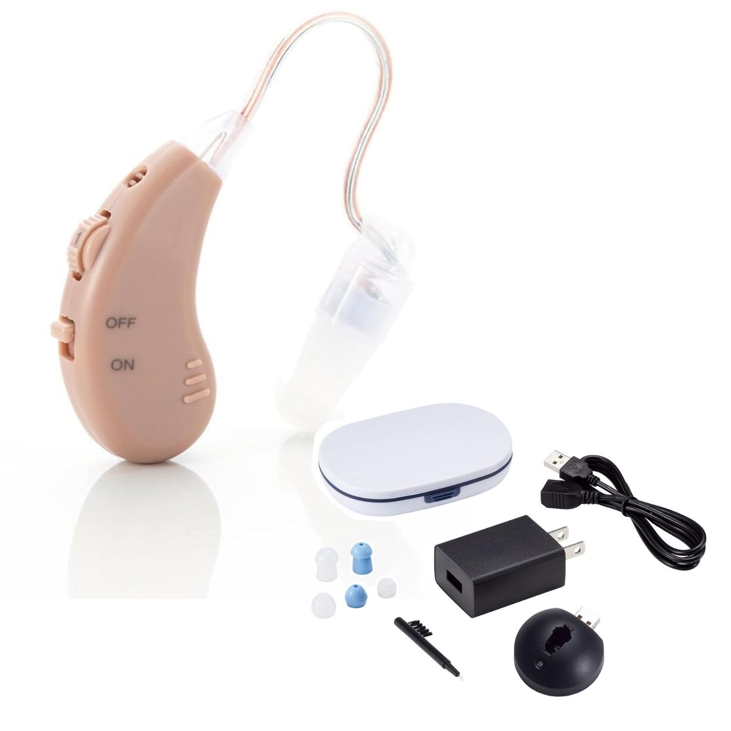 Amazon.co.jp: 【公式】楽ちんヒアリング 集音器 軽量 正規品 ベージュ