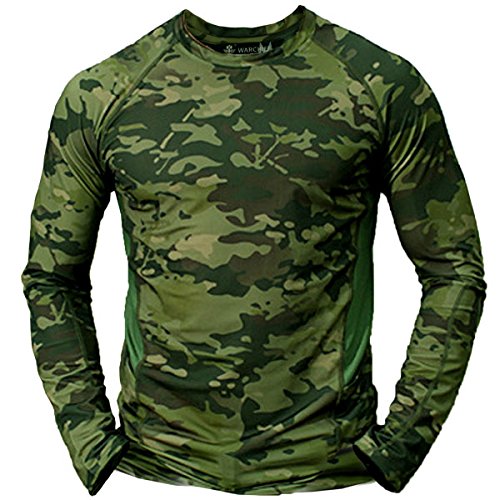 Amazon.co.jp: SHENKEL 迷彩 タクティカル Tシャツ 長袖 ポケット付き