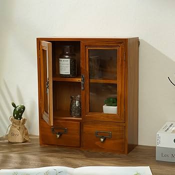 Amazon | アンティーク 棚 小物入れ 引き出し 木製 木箱 デスク上置き