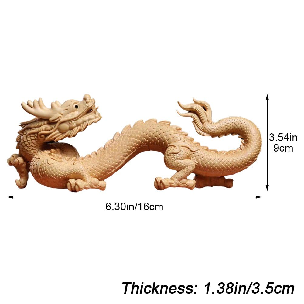 Amazon.co.jp: 龍の置物 ツゲの木 彫刻 ドラゴン像 マスコット 無垢材