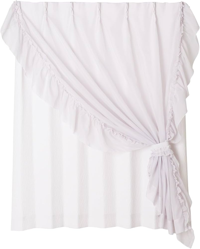 Amazon｜Francfranc フランフラン フリル×ラメリア ダブルカーテン