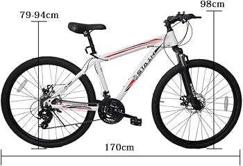 Amazon | マウンテンバイク 自転車 シマノ21段変速 26インチ 前後