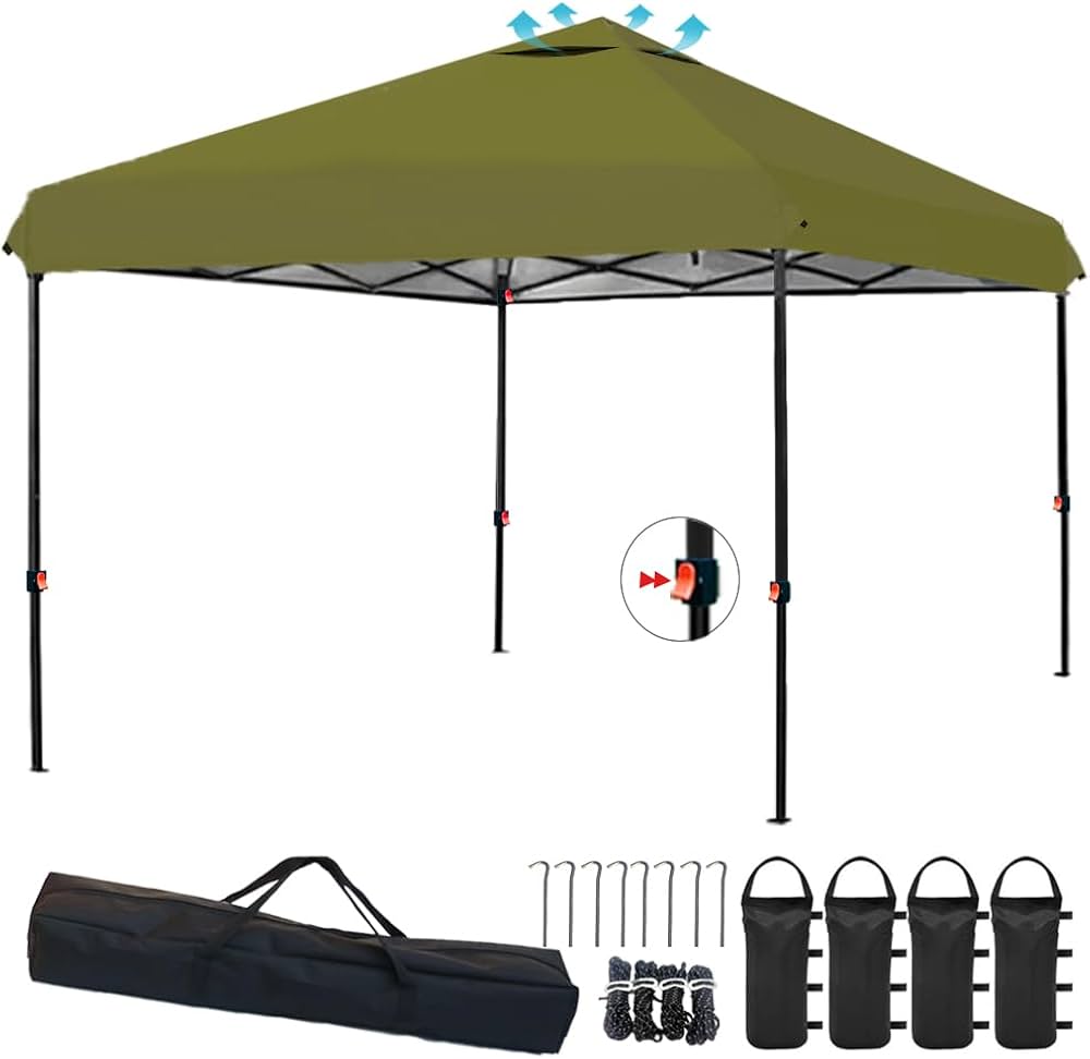 Amazon | ApeexCanopy 軽量ワンタッチタープテント 3m×3m 収納バッグ