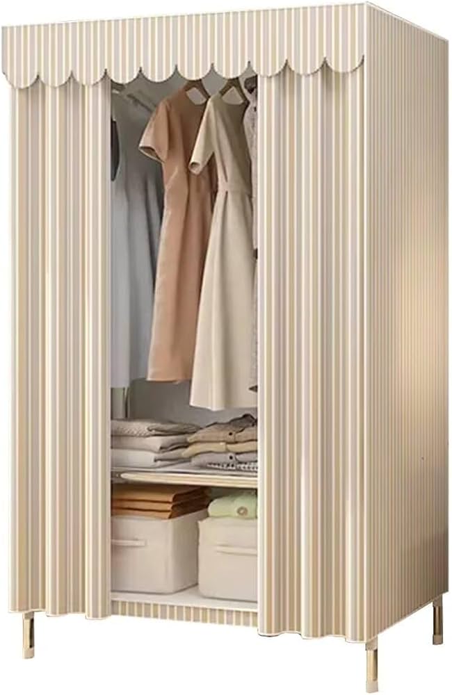 Amazon｜ワードローブ カバー付き クローゼット ハンガーラックカバー