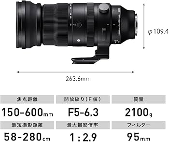 Amazon.co.jp: シグマ(Sigma) レンズ 150-600mm F5-6.3 DG DN OS Leica