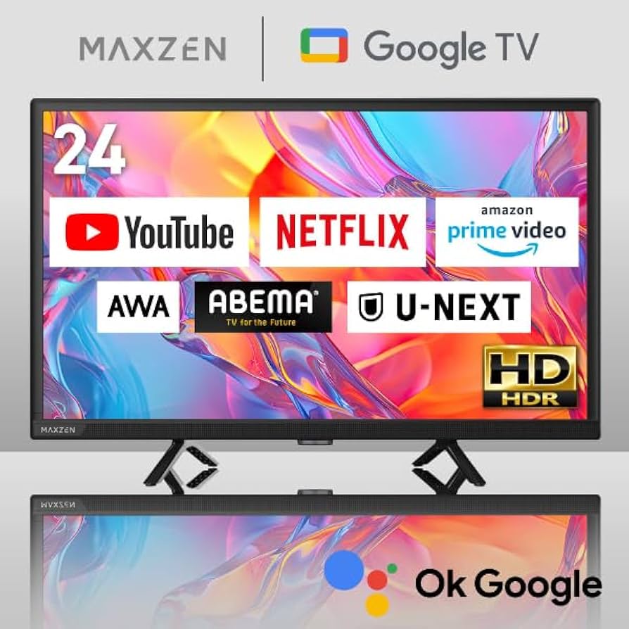 Amazon | MAXZEN テレビ 24型 Googleテレビ 24インチ グーグルテレビ