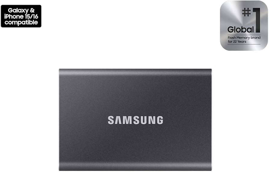 Amazon.com: Samsung T7 Portable SSD, 1TB External Solid State