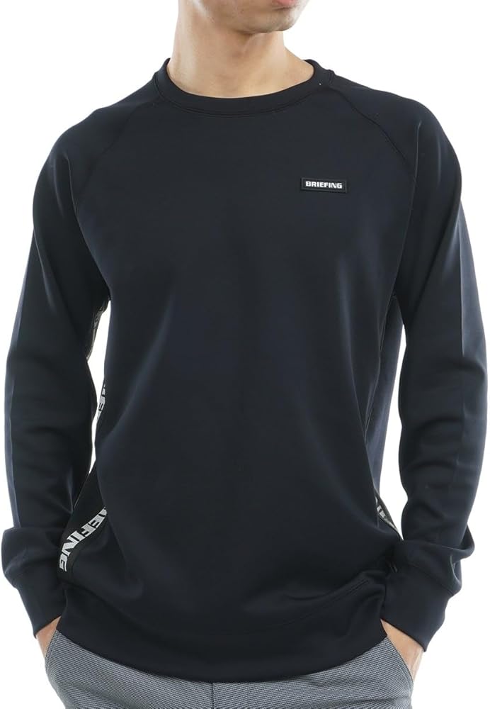 Amazon.co.jp: [ブリーフィング] ゴルフウェア 長袖トレーナー MS SIDE