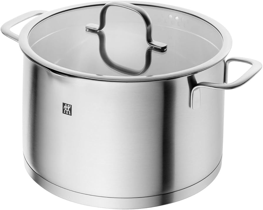 ZWILLING Trueflow Stock Pot, 24 cm - Glass Lid with Strainer