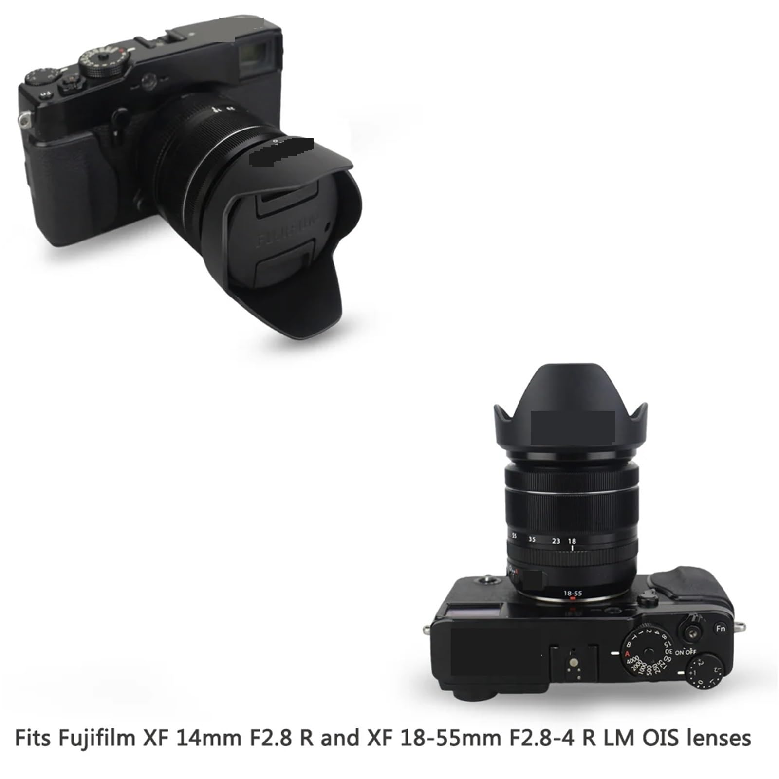 Amazon | レンズフード、for FUJINON XF14mm F2.8 R & XF18-55mm F2.8