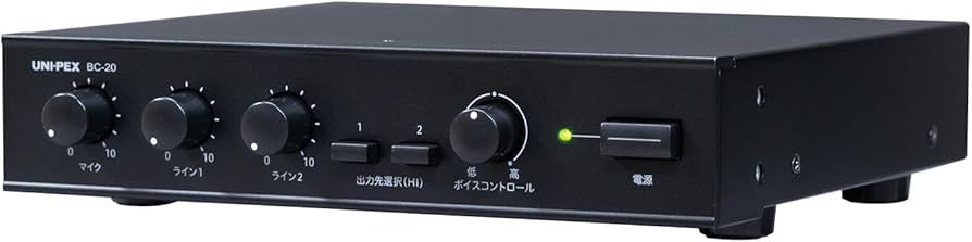 Amazon | UNI-PEX 卓上型コンパクトアンプ BC-20 | プロ用パワーアンプ
